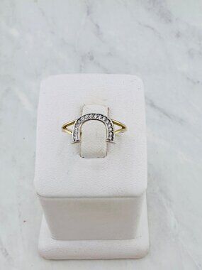 10K Gold Horseshoe Ring – Symbol of Luck  - Anillo herradura